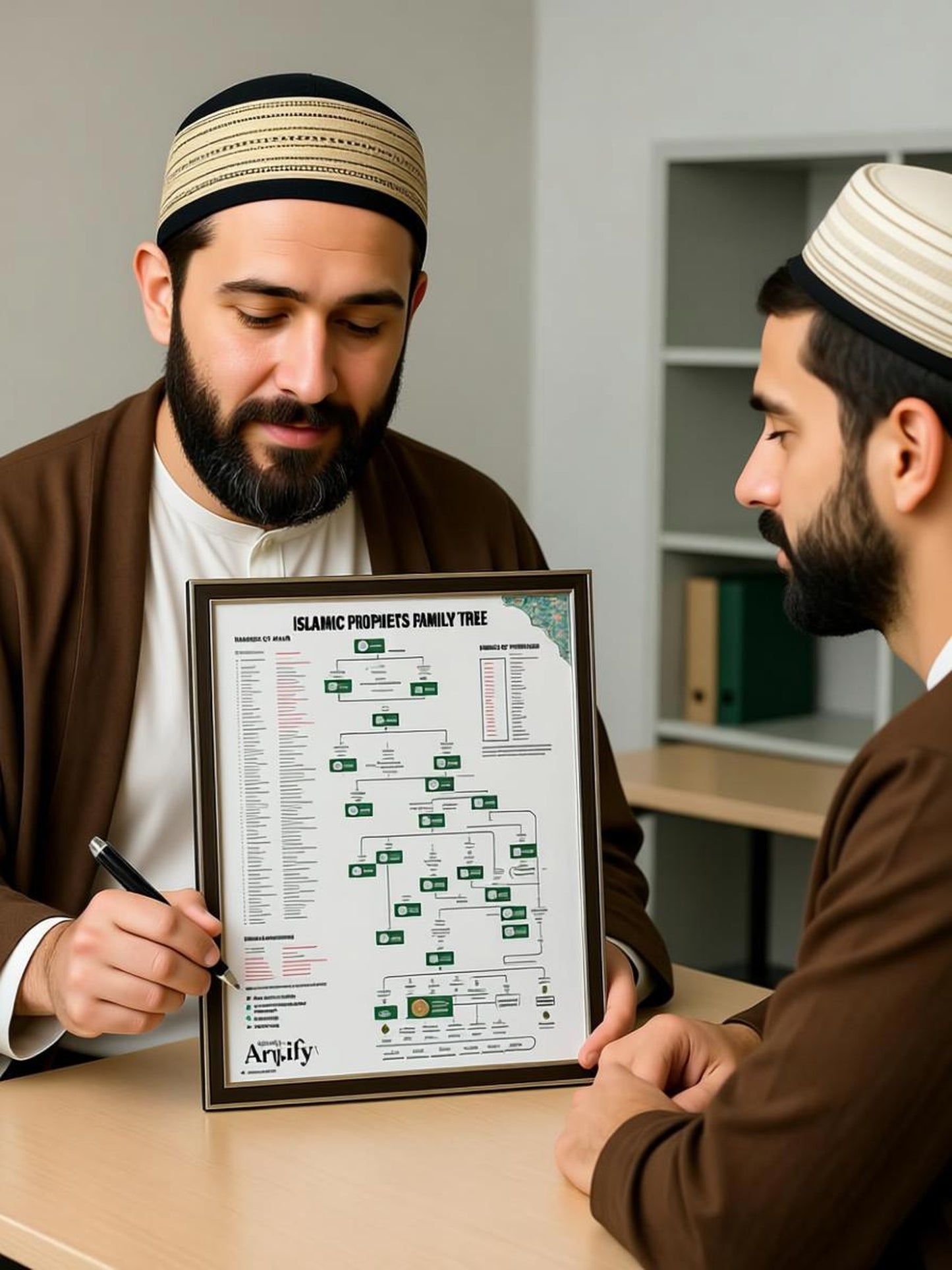 Islamic Prophets Family Tree – Premium Wall Art( NO FRAME INCLUDED)