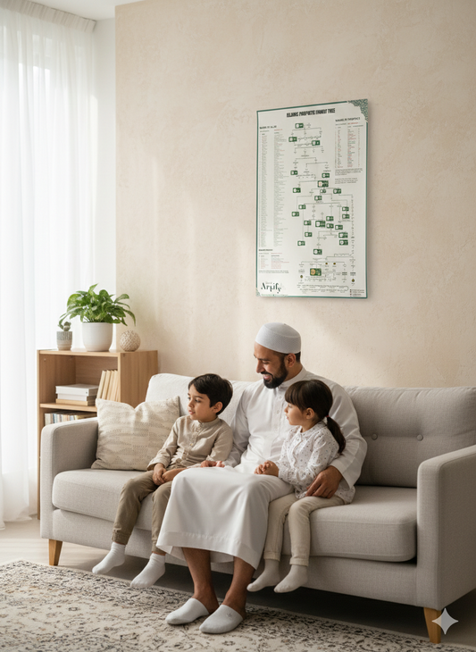 Islamic Prophets Family Tree – Premium Wall Art( Frame Not Include)